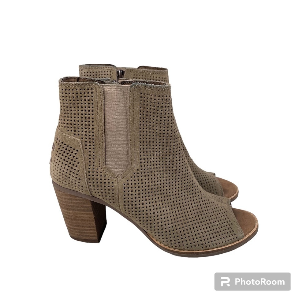 Toms Womens‎ Majorca Peep Toe Ankle Booties Size 7